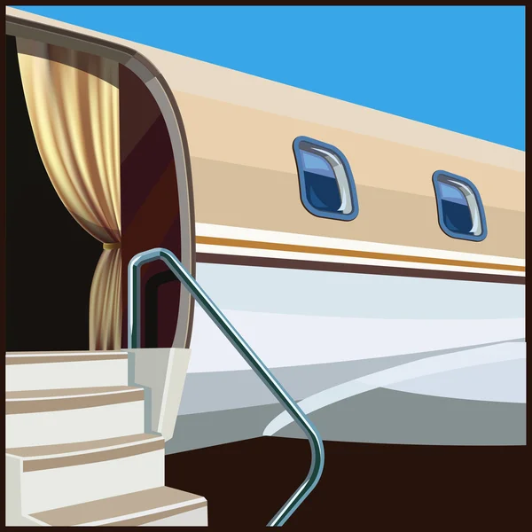 Ilustración de aviación privada — Vector de stock