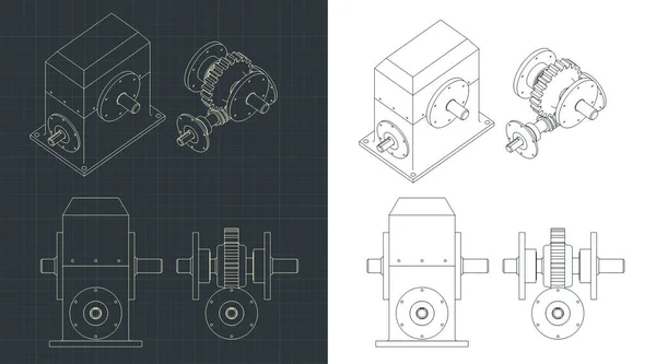 Ilustración Vectorial Estilizada Dibujos Del Reductor Velocidad — Vector de stock