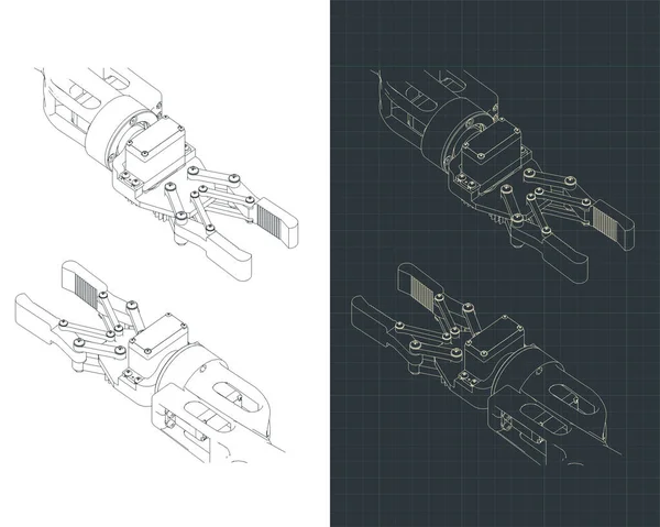 Robotkaros Rajzok Stilizált Vektoros Ábrázolása — Stock Vector