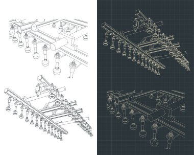 Vakum tutucu çizimlerinin biçimlendirilmiş vektör çizimleri