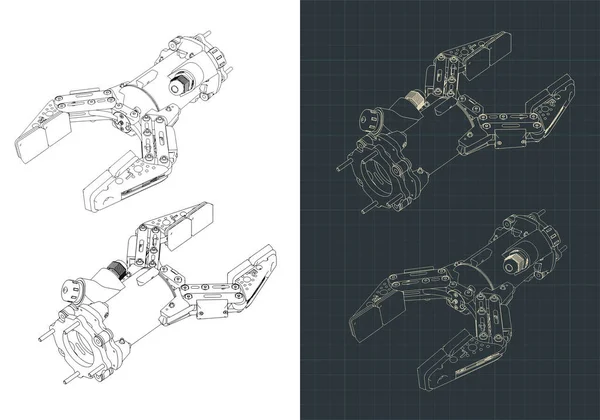 Robotkaros Rajzok Stilizált Vektoros Ábrázolása — Stock Vector