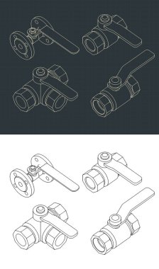 İzometrik çizimlerin biçimlendirilmiş vektör illüstrasyonuName