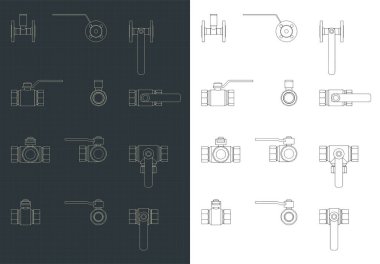 Mini çizimlerin biçimlendirilmiş vektör çizimi