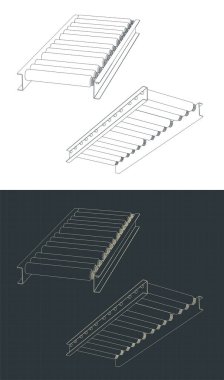 Taşıyıcı bant çizimlerinin biçimlendirilmiş vektör çizimleri