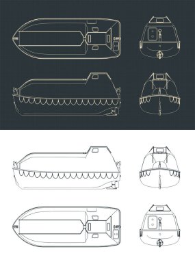 Filika planlarının biçimlendirilmiş vektör çizimi