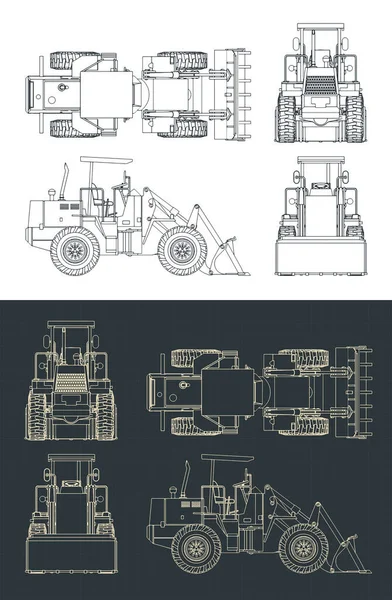 Ilustração Vetorial Estilizada Plantas Carregador Rodas — Vetor de Stock