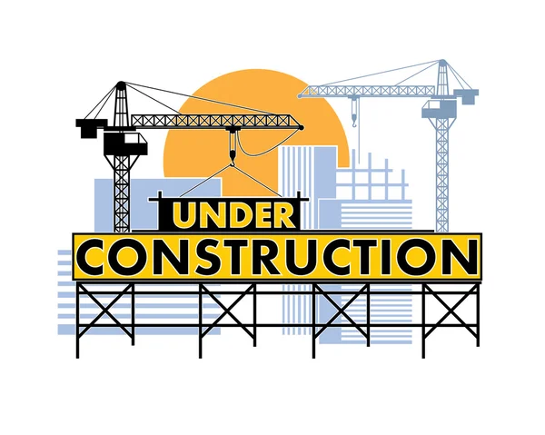 Under construction color — Stock Vector