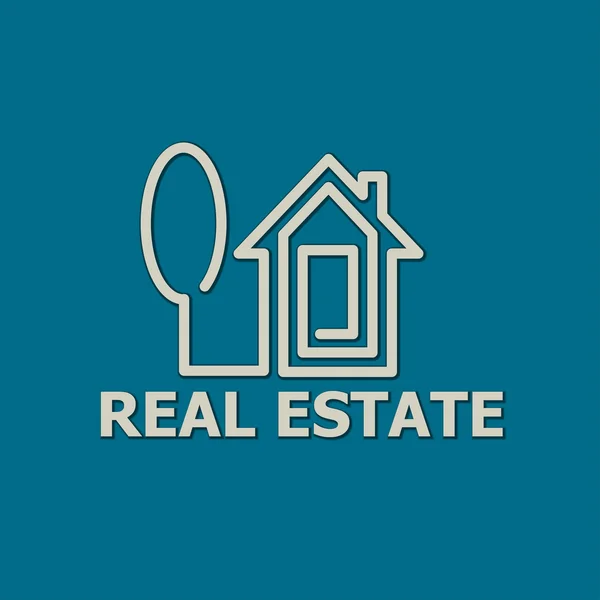 Real estate house logo — Stock Vector