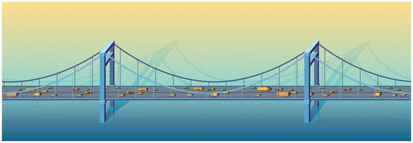 大型桥梁 — 图库矢量图片