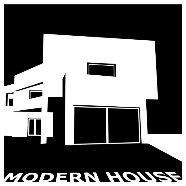 Casa moderna mínima — Vector de stock