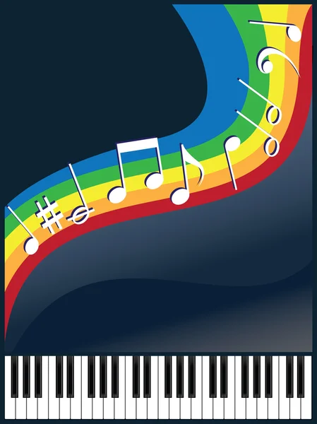 Musique comme un arc-en-ciel — Image vectorielle