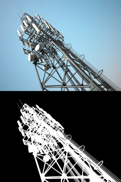 Hög telekommunikation tornet — Stockfoto
