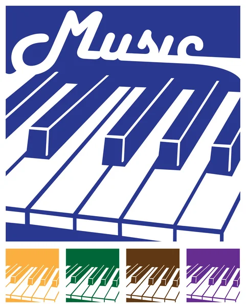 Icone per pianoforte — Vettoriale Stock