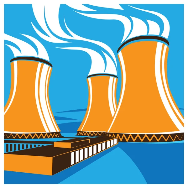 Kernkraftwerk — Stockvektor