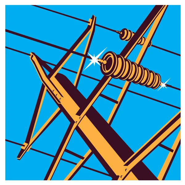 Power lines — Stock Vector