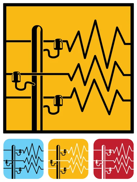 电力线路的符号 — 图库矢量图片