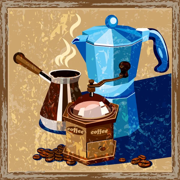 Klassisk kaffe gamle plakat – Stock-vektor