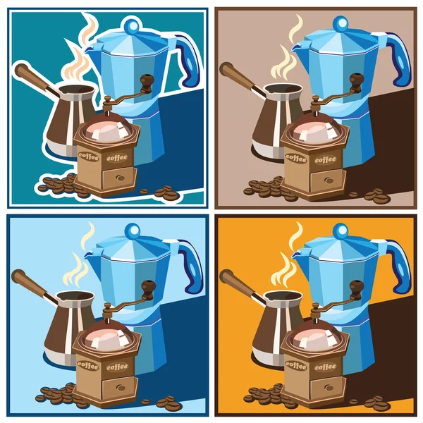 Classic coffee set — Stock Vector