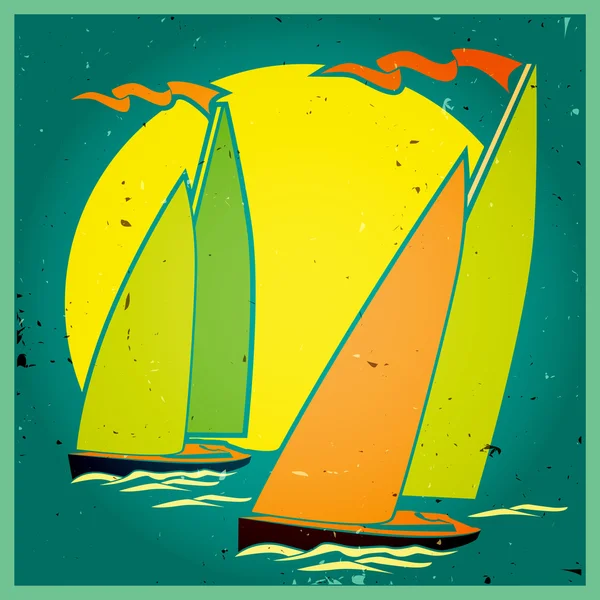 Yachtsport — Stockvektor