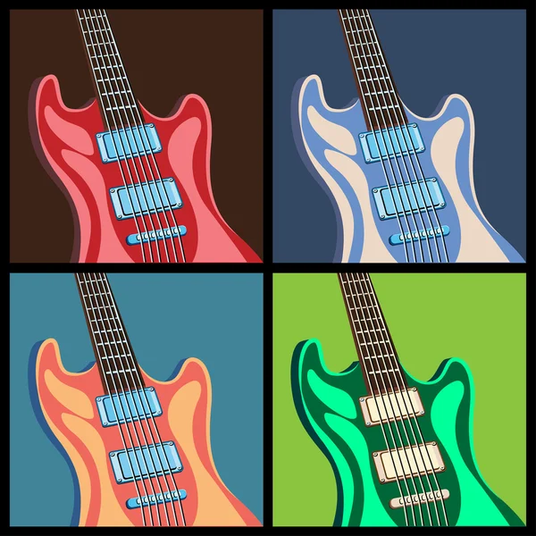 Guitares — Image vectorielle