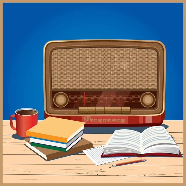 古いラジオ — ストックベクタ