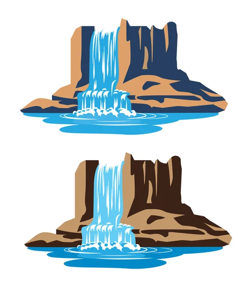 Wasserfälle — Stockvektor