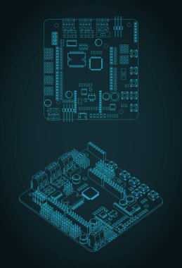 Arduino RoMeo V2 robot denetleyici çizimleri biçimlendirilmiş vektör çizimleri