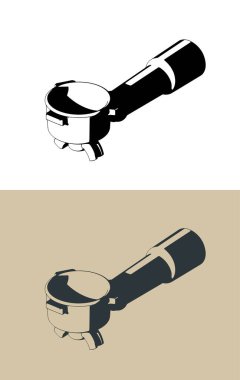 Çift püskürtülmüş portafinter biçimlendirilmiş vektör çizimleri