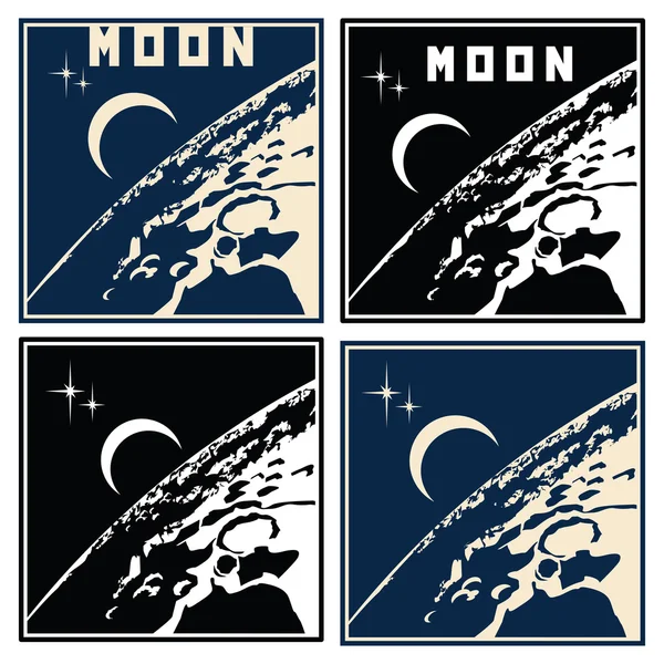 Δες από την τροχιά της Σελήνης — Διανυσματικό Αρχείο