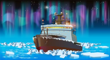 icebreaker at night