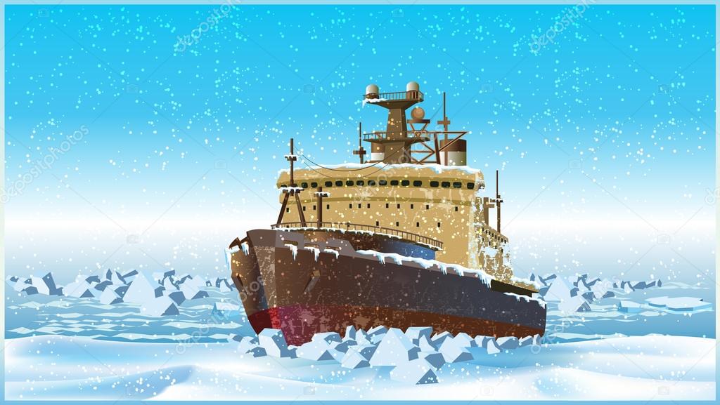 icebreaker in polar ice