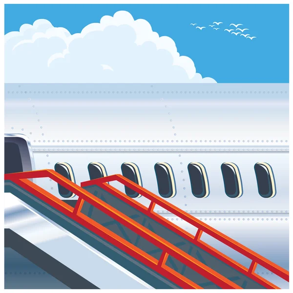 Modern jet yolcu uçağı — Stok Vektör
