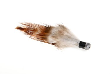 Fishing lure Hauzer feathers on a white background