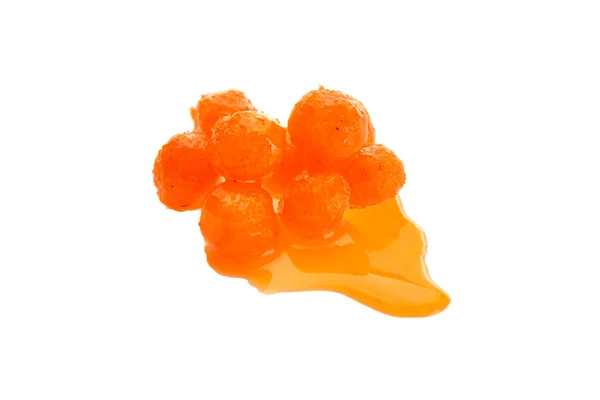 Vue Rapprochée Des Chaudières Orange Trempette Appâts Pêche Pour Carpe — Photo