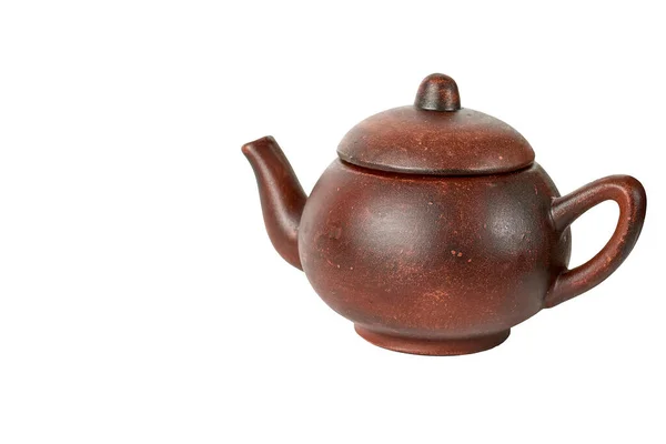 Chinese Clay Teapot White Background — Stock Photo, Image