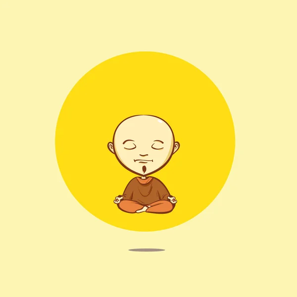 Buddhist monk — Stock Vector