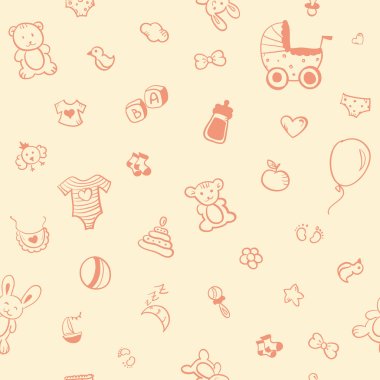 Baby seamless pattern clipart