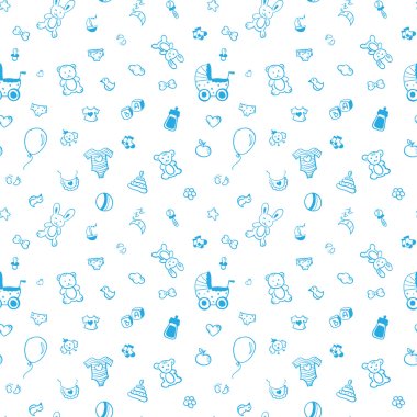 Baby seamless pattern clipart