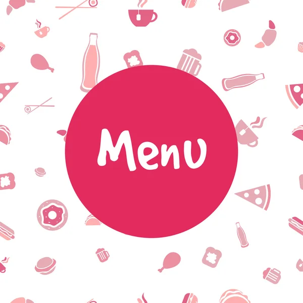 食物无缝模式菜单设计 — 图库矢量图片