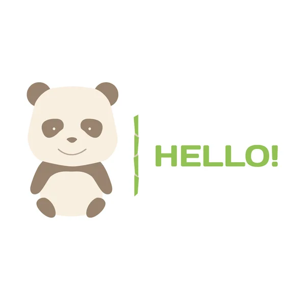 Vector logotipo panda marrom — Vetor de Stock