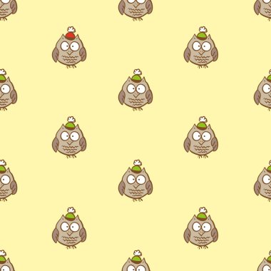 vektör sorunsuz baykuş desen