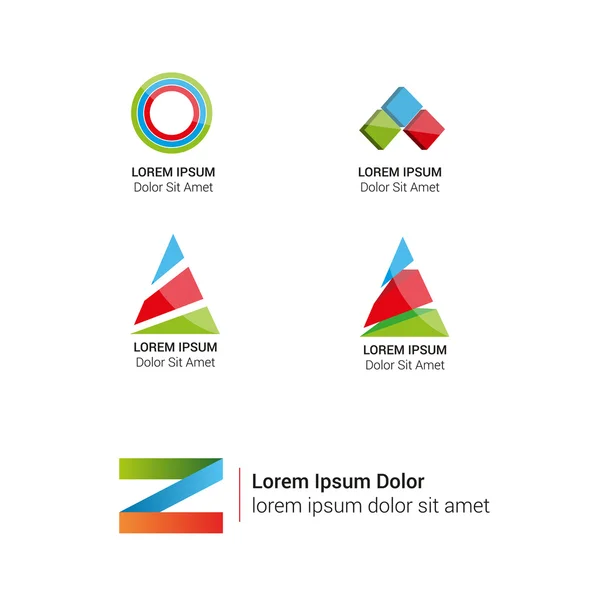 Vector brillante conjunto de logotipos abstractos — Archivo Imágenes Vectoriales