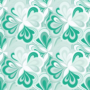 Vektör doodle el çekilmiş sorunsuz çiçek desenli