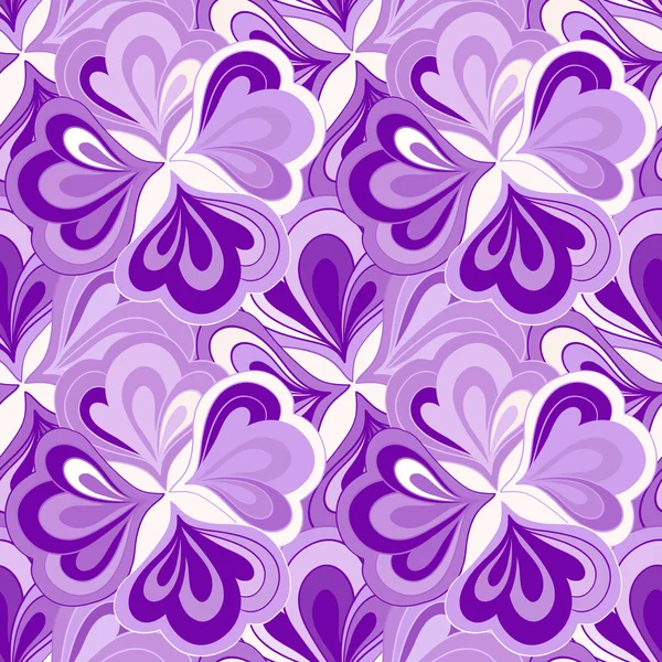 Vector garabato dibujado a mano patrón floral sin costuras — Vector de stock