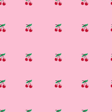 Vektör kiraz seamless modeli. Gıda arka plan