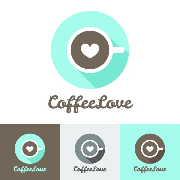 Vektör modern düz kahve dükkanı veya kafe logosu