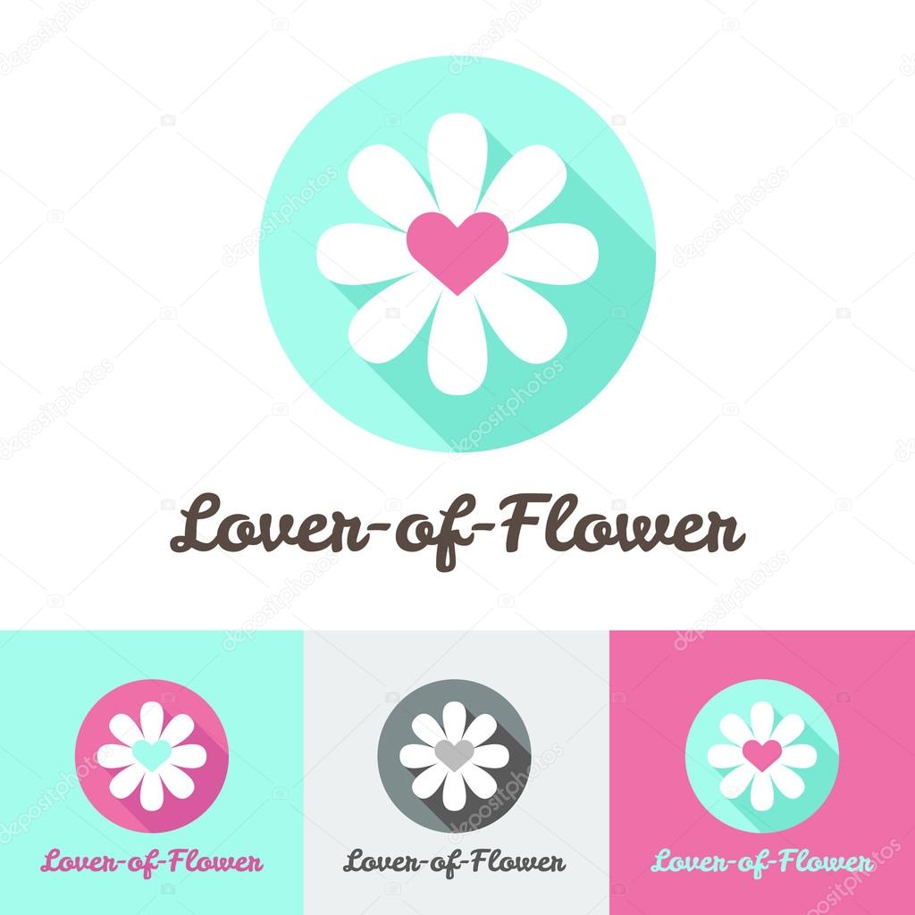 Vector modern flat minimalistic flower shop logo set