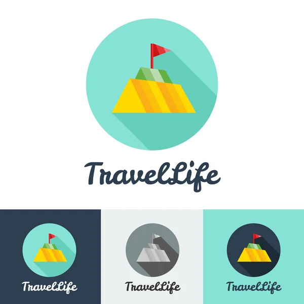 Vektör modern düz yaratıcı seyahat şirket minimalist logosu — Stok Vektör