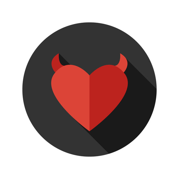 Vector flat modern round heart icon