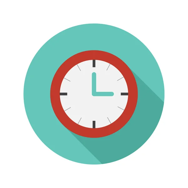 Vector plano moderno redondo icono del reloj — Vector de stock